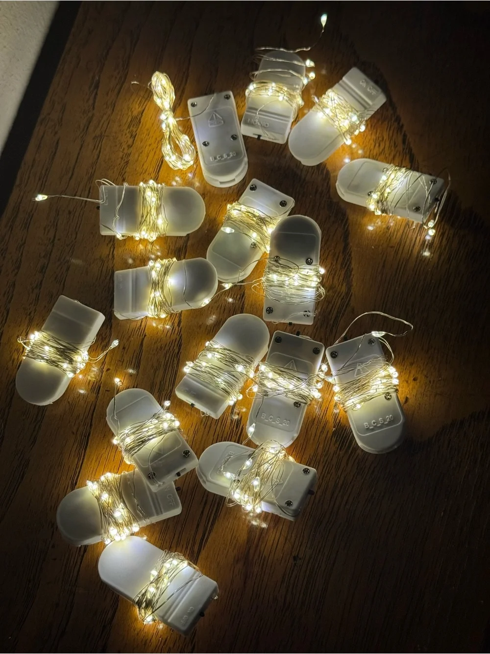 16-Pack Warm White LED String Fairy Lights
